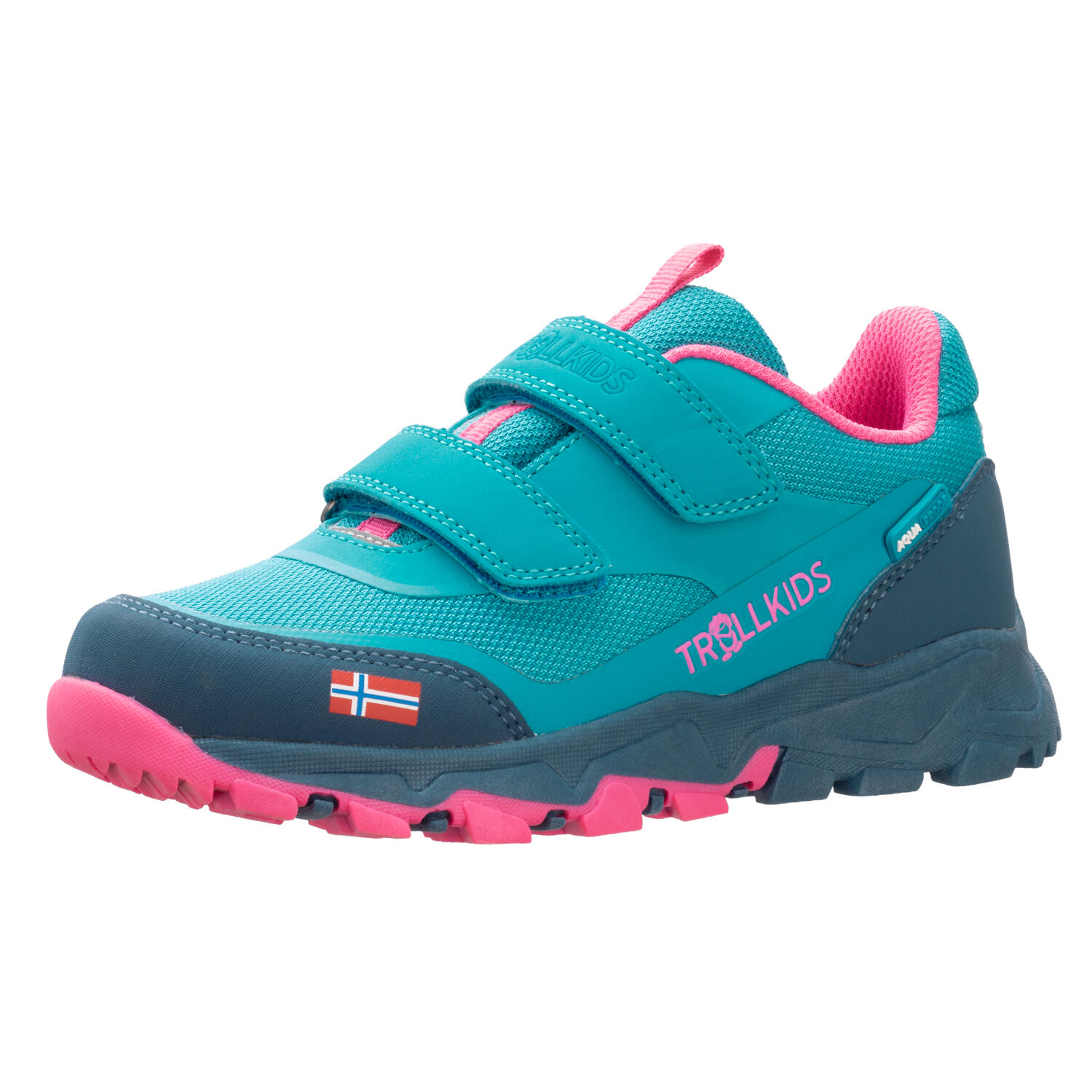 TROLLKIDS Kinder Wanderschuh Preikestolen Dunkeltürkis/Hellmagenta