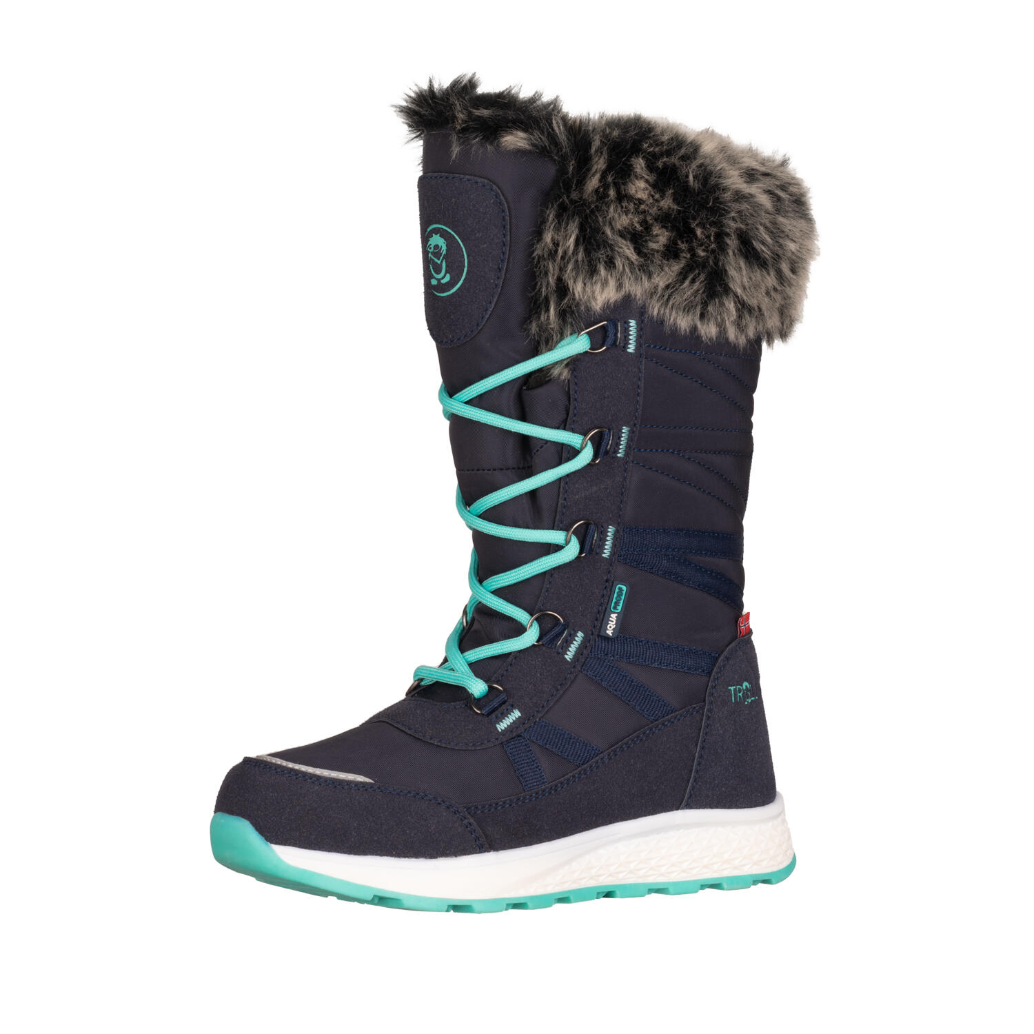 TROLLKIDS Mädchen Winterstiefel Hemsedal XT Marineblau/Mint