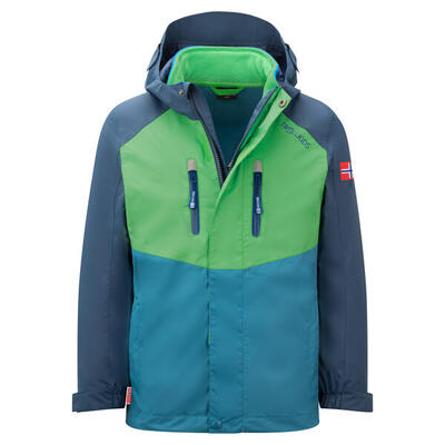 Kinder 3in1 Jacke Bryggen Waldgrün/Marineblau