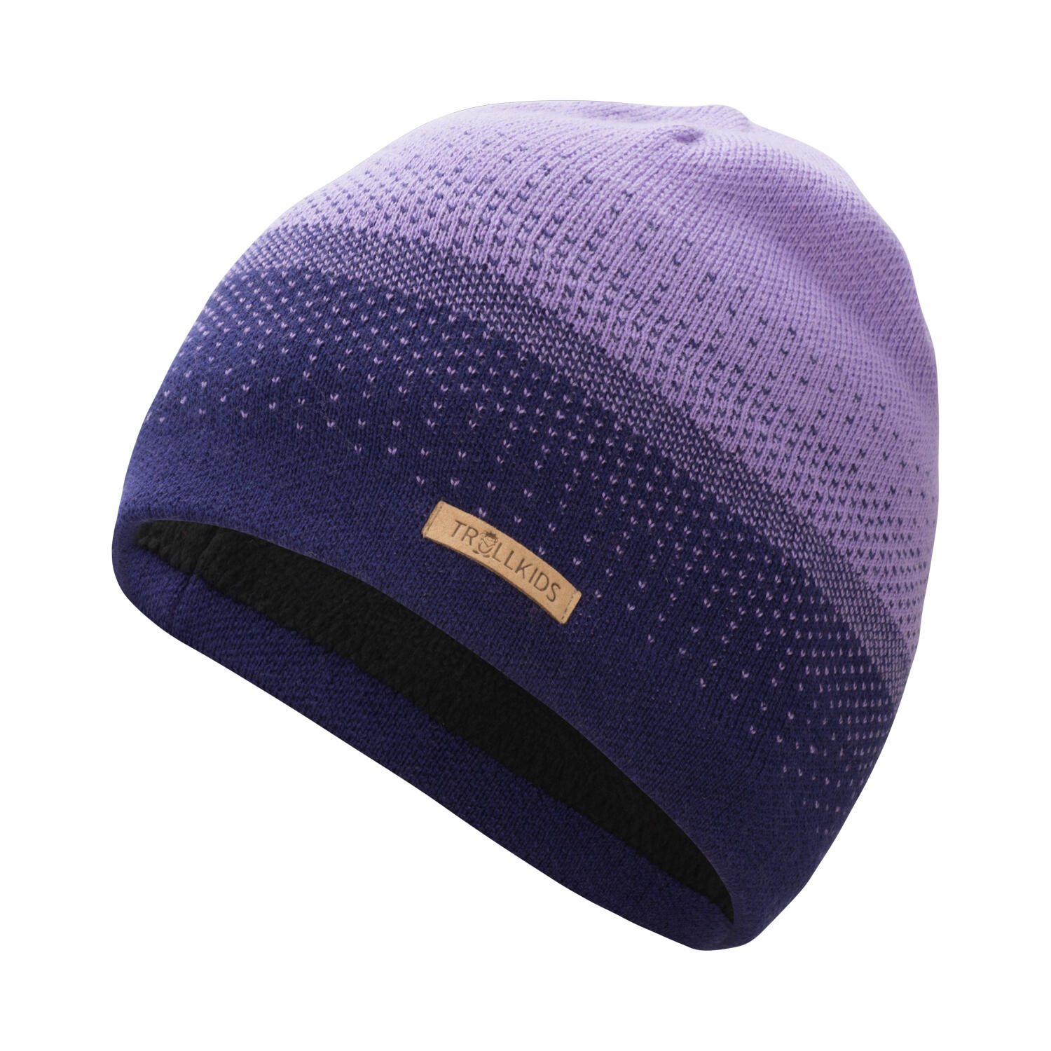 TROLLKIDS Kinder Strickmütze Merino Cap Dunkellila/Violett