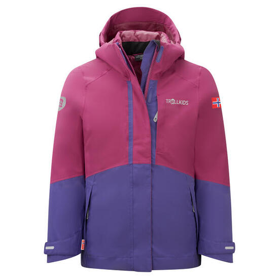 Mädchen 3-in-1-Funktionsjacke Skanden Helle Beere/Dunkelviolett/Hellmagenta
