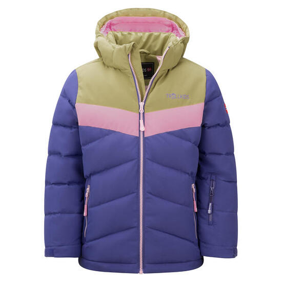 Mädchen Winterjacke Gryllefjord Marine/Dunkle Olive/Kalte Minze