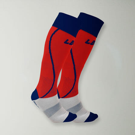 Adults Football Socks Long Gold Pro Red Blue