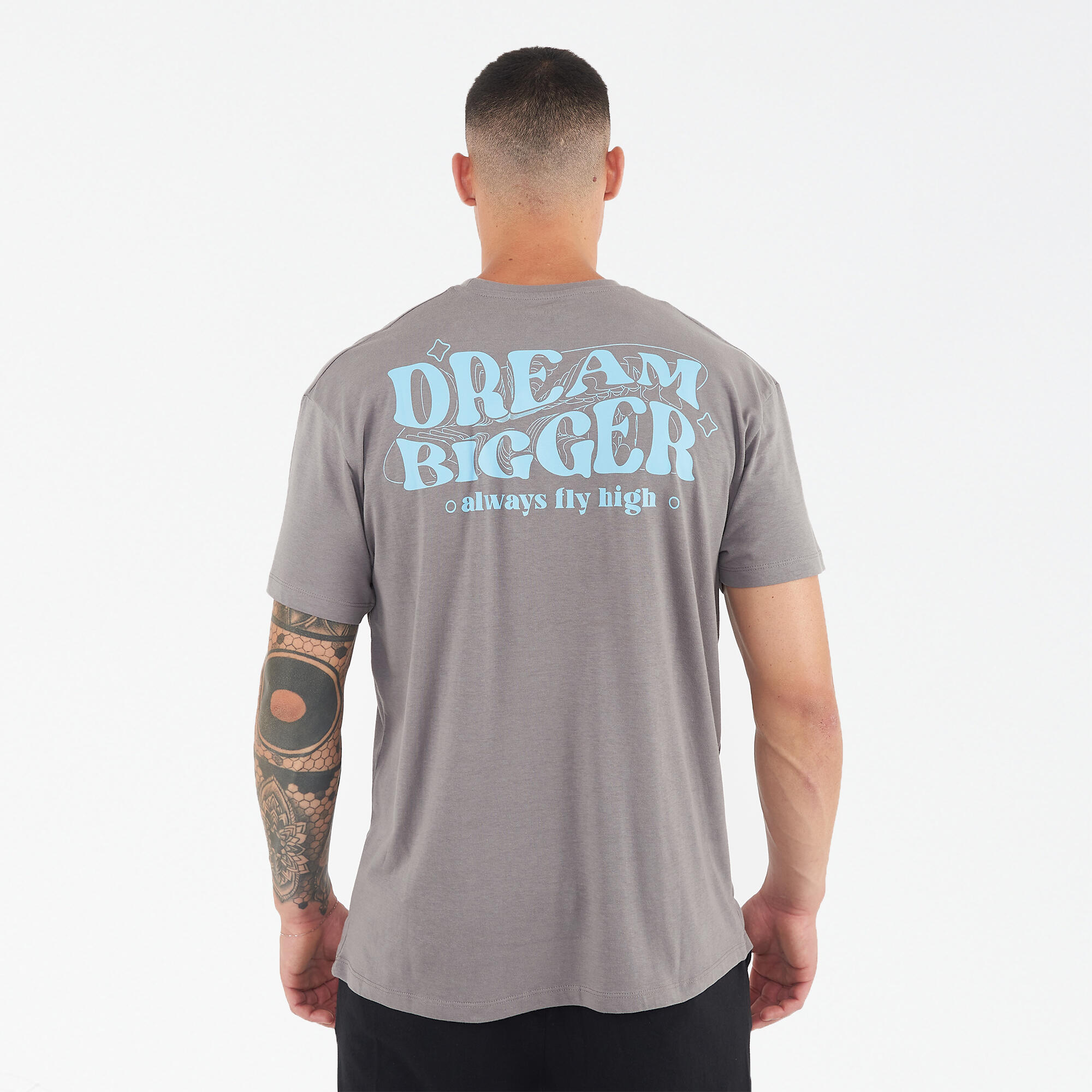 T-shirt in cotone BIGGER grigio 2/6