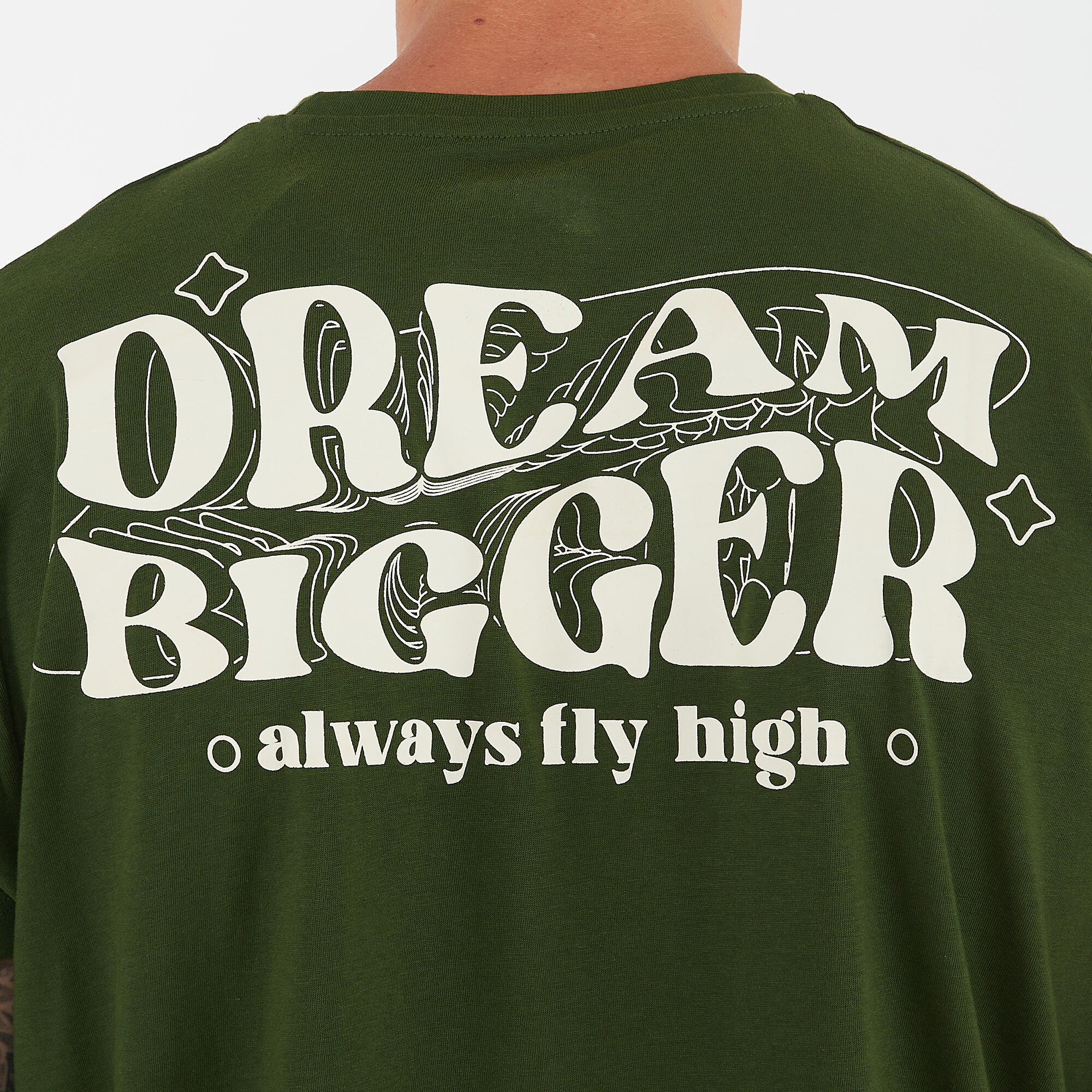 T-shirt aus Baumwolle BIGGER militärgrün 5/6