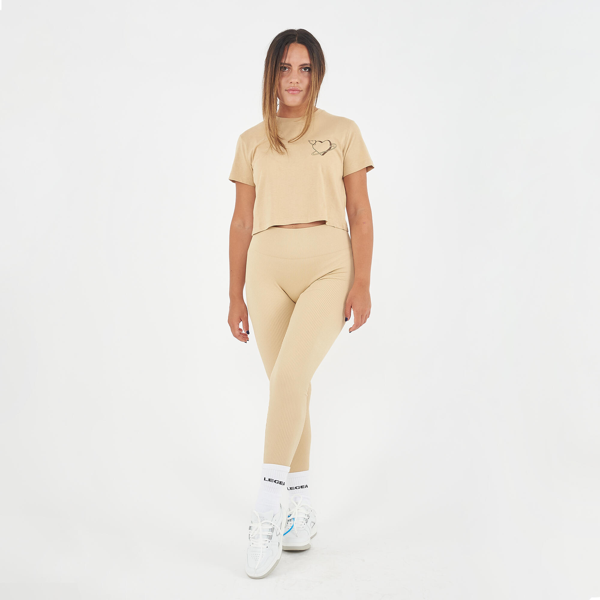 Maglietta Crop in cotone SPECIAL beige 6/6