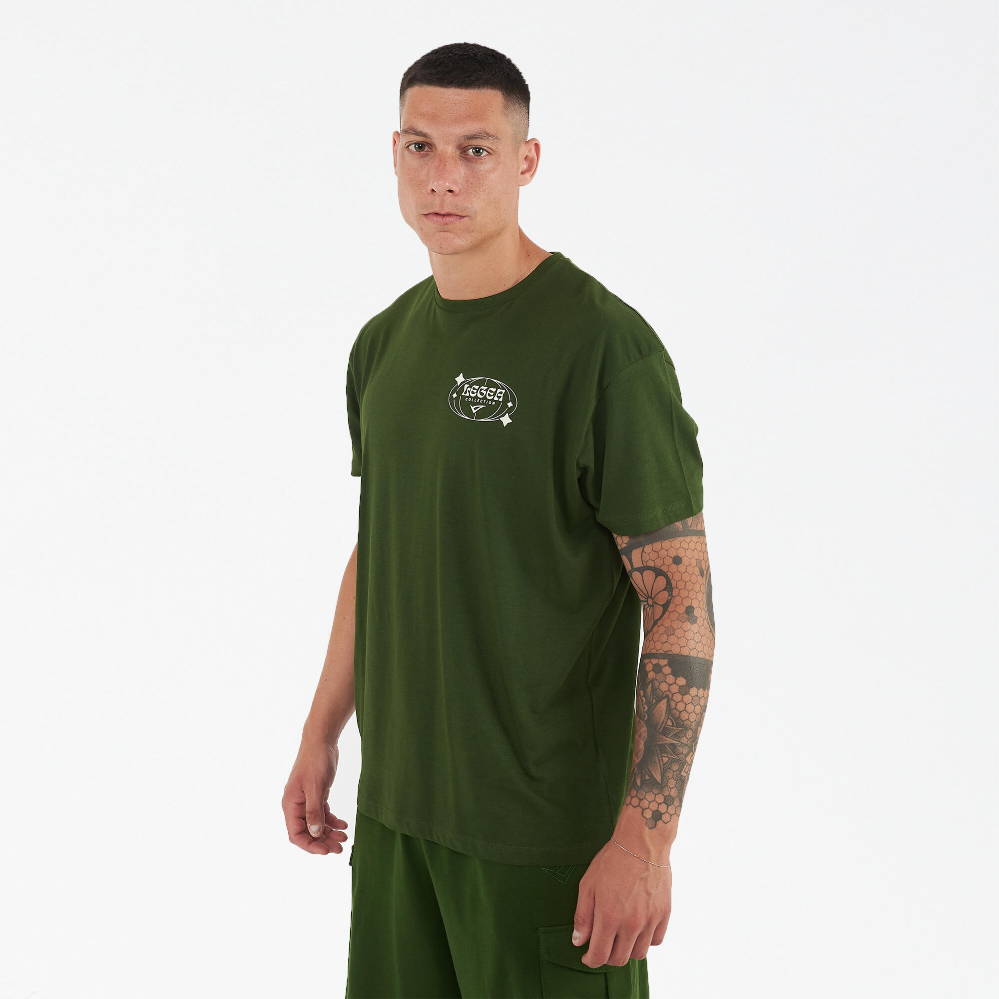 T-shirt aus Baumwolle BIGGER militärgrün 3/6