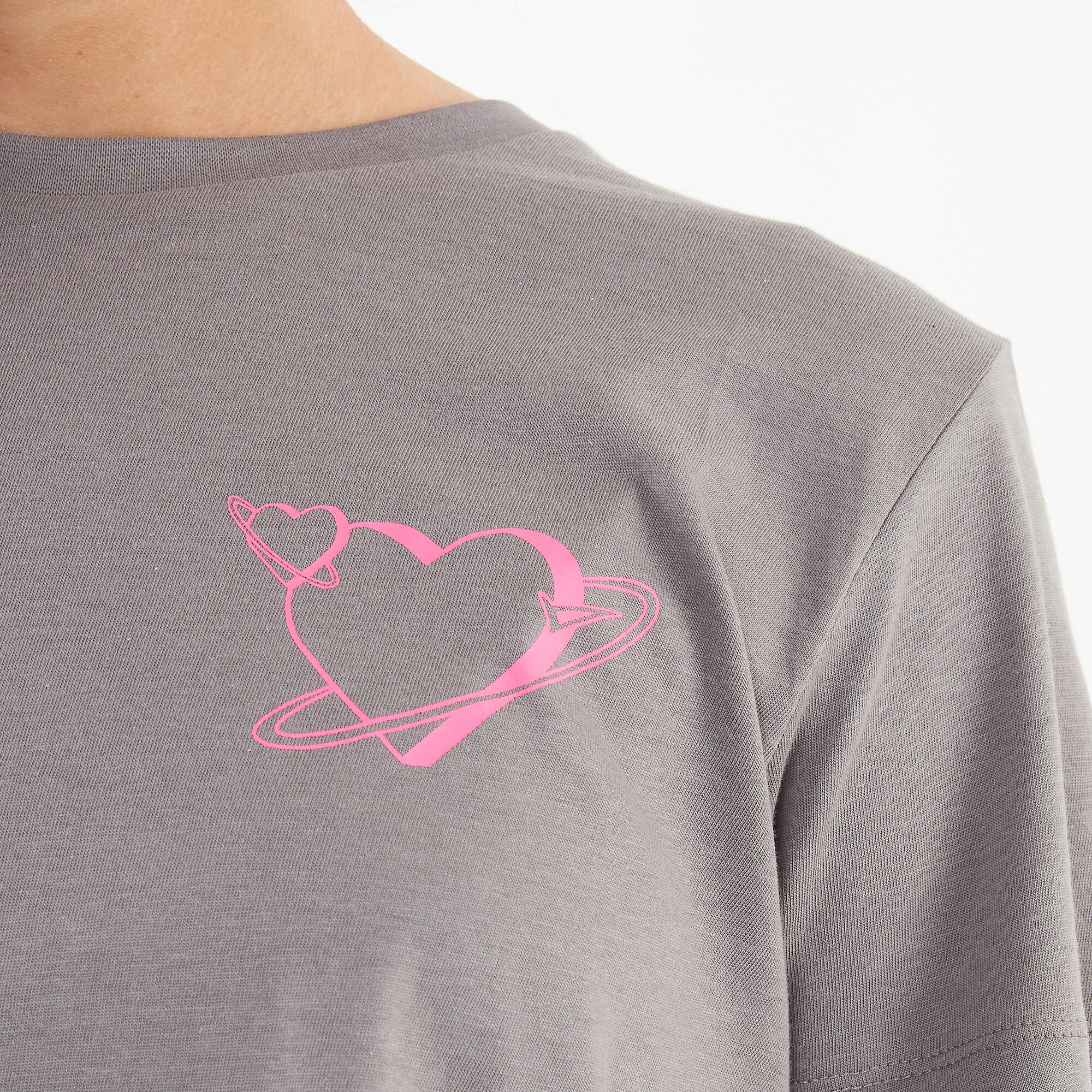 Maglietta Crop in cotone SPECIAL piombo rosa 3/6