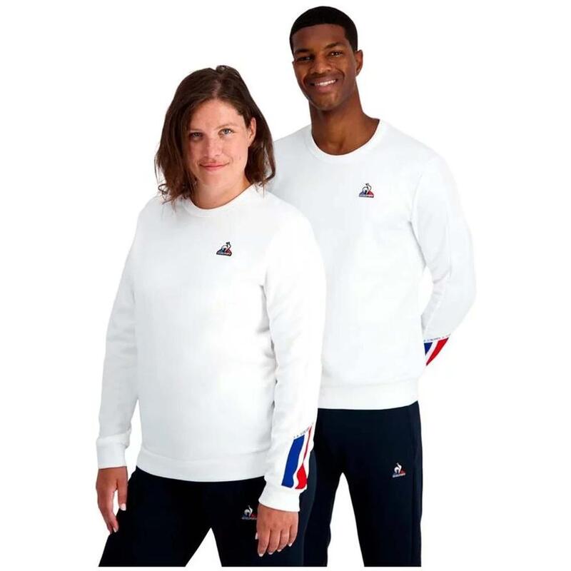 Sudadera unisex Le coq sportif Tri Â°1 en color blanco