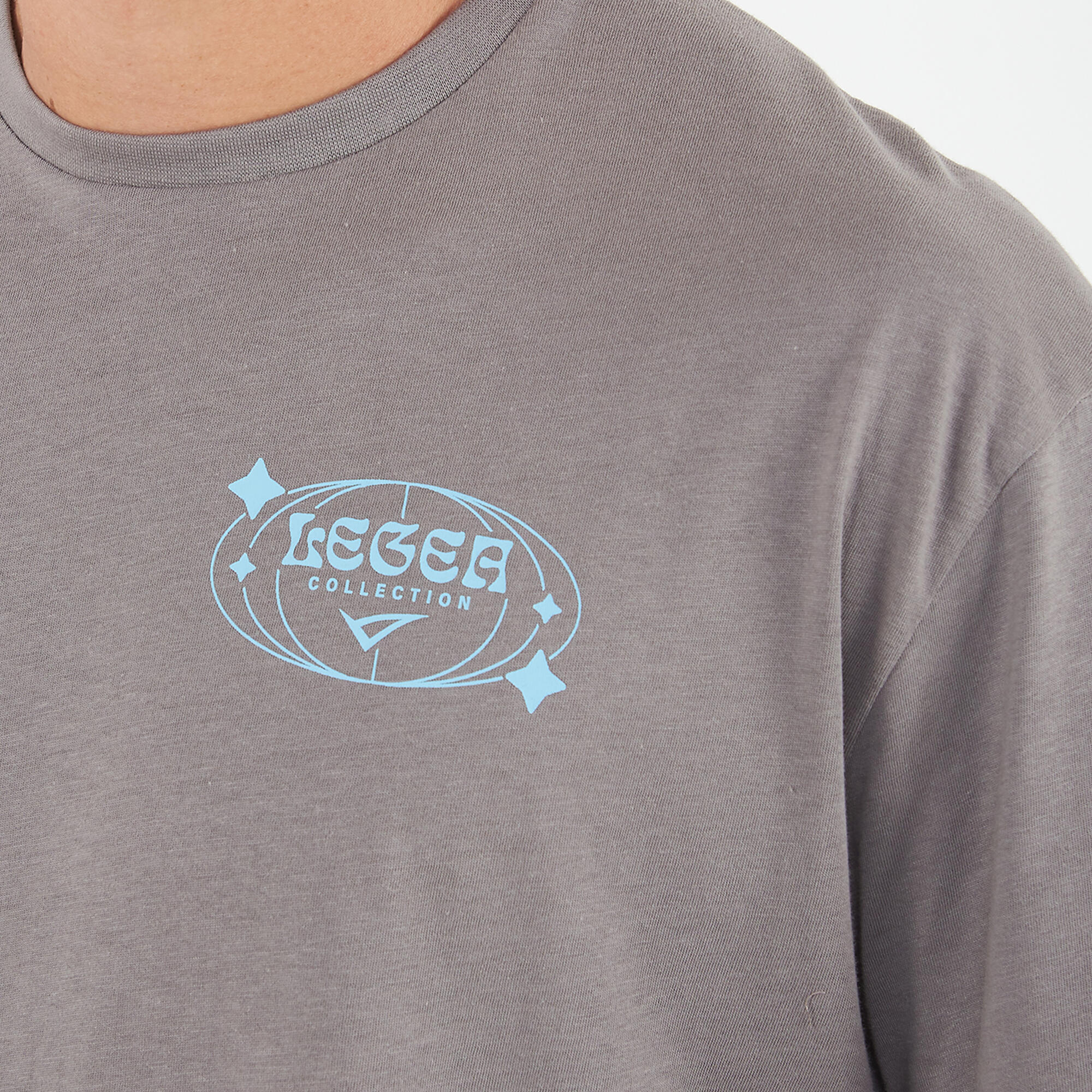 T-shirt in cotone BIGGER grigio 4/6