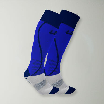 Adult Football Socks Bicolour Blue