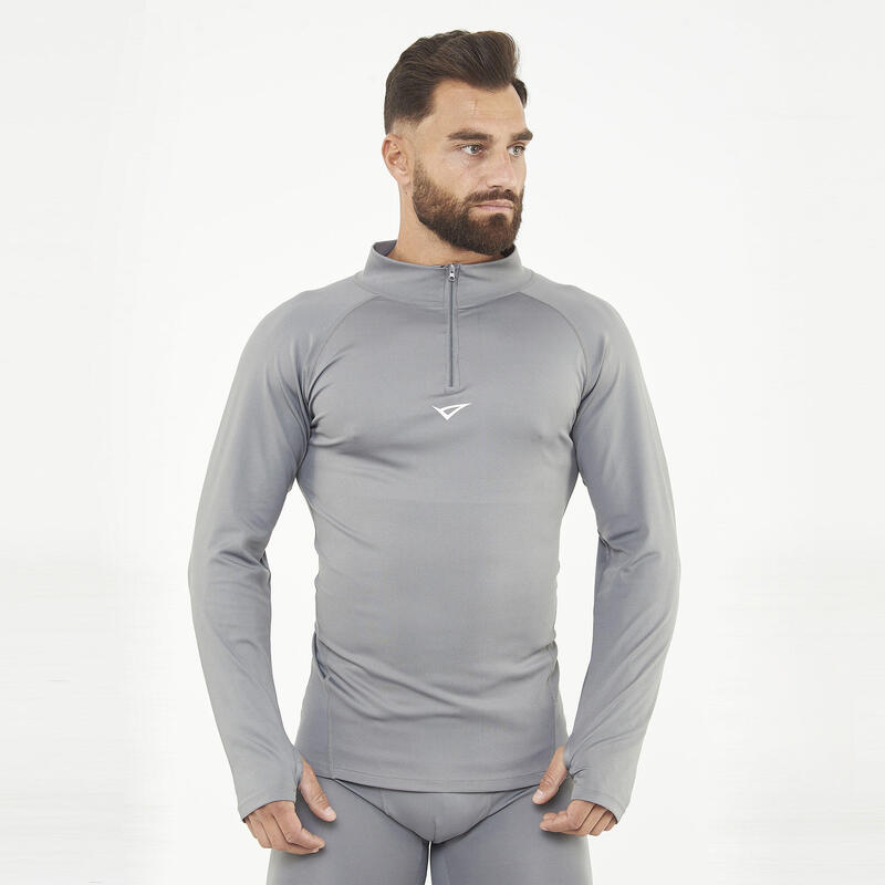 maglia termica mezza zip ironboy turbo adulto piombo