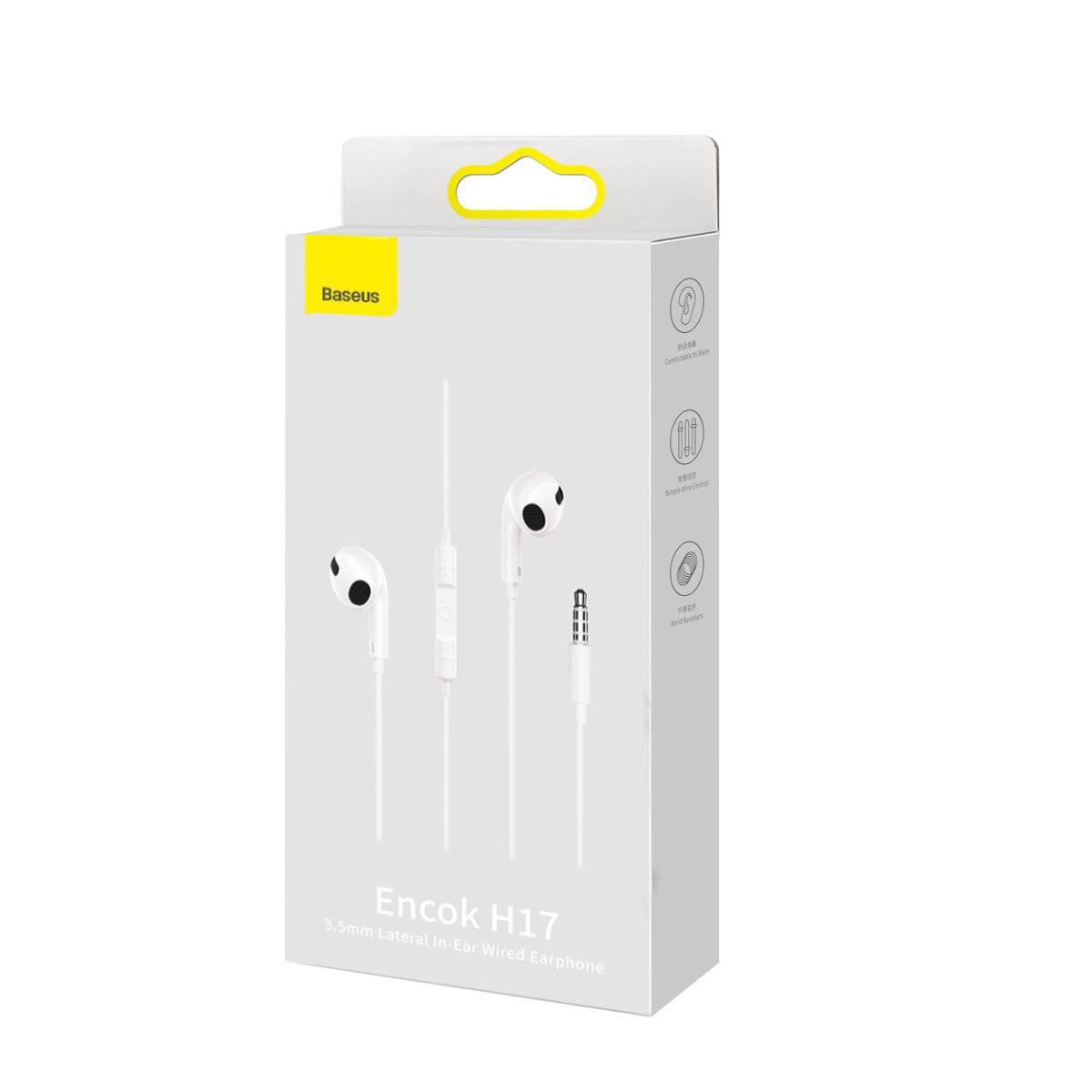 Baseus słuchawki douszne z mikrofonem przewodowe mini jack 3,5 kabel 1,1 m 4/7