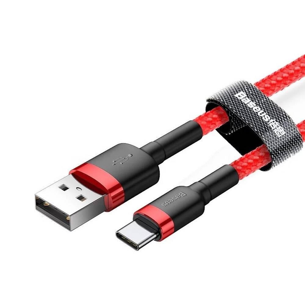 Baseus Cafule Cable Usb For Type-C 3a 0.5m Red+Red 2/4