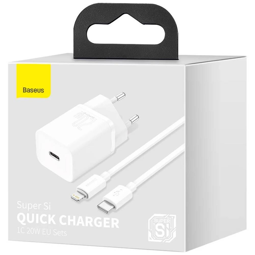 Baseus Super Si Quick Charger 1c 20w Eu Sets White 5/5