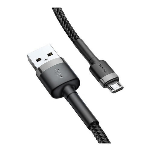 Baseus Cafule Cable Usb For Micro 2.4a 0.5m Gray+Black 3/5