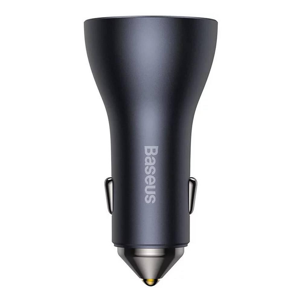 Baseus Golden Contactor Pro Triple Fast Charger Car Charger 65w U+C+C Dark Gray 3/4