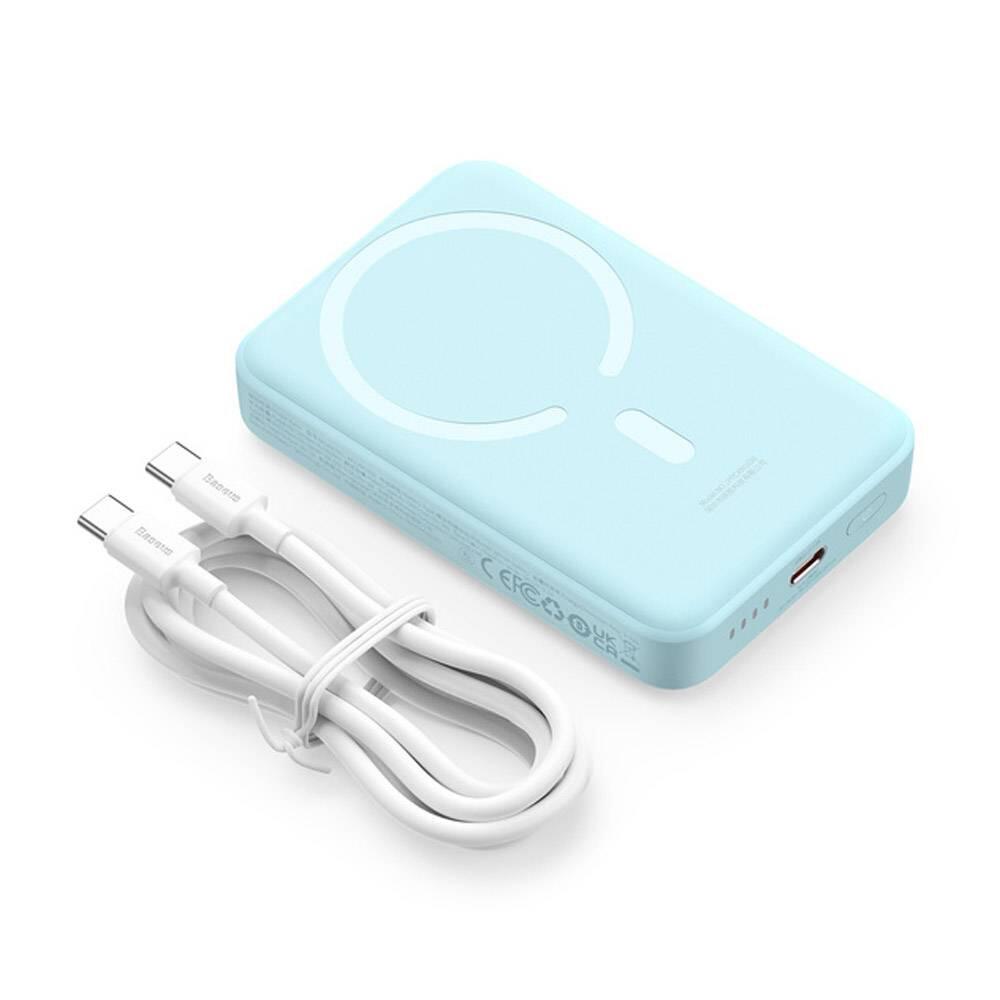 Baseus Magnetic Mini Wireless Fast Charge Power Bank 10000mah 30w Blue 2/4