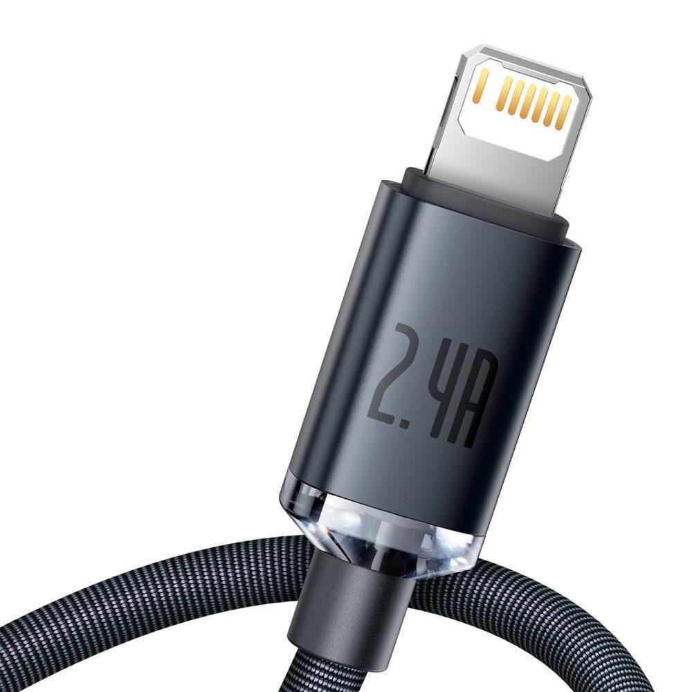 Cabo Baseus Crystal Shine USB-A para Lightning 2m Preto 2/4