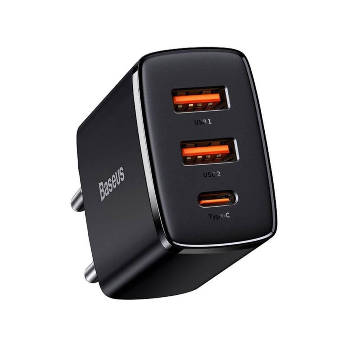Baseus Compact Quick Charger 2u+C 30w Eu Black 4/5