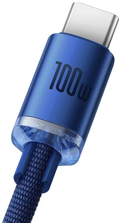 Cabo Usb Baseus C Crystal Shine 1.2m Azul 2/4