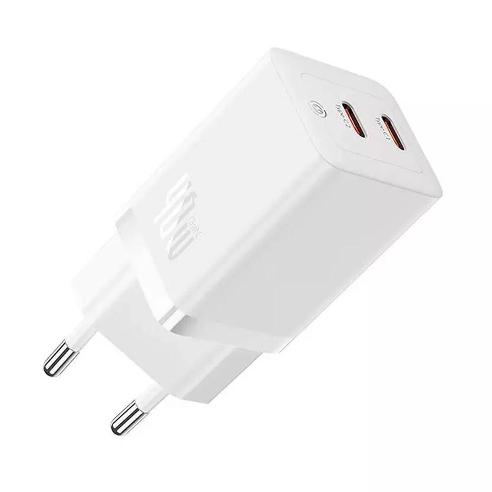 Baseus gan5 pro fast charger c+c 40w eu white