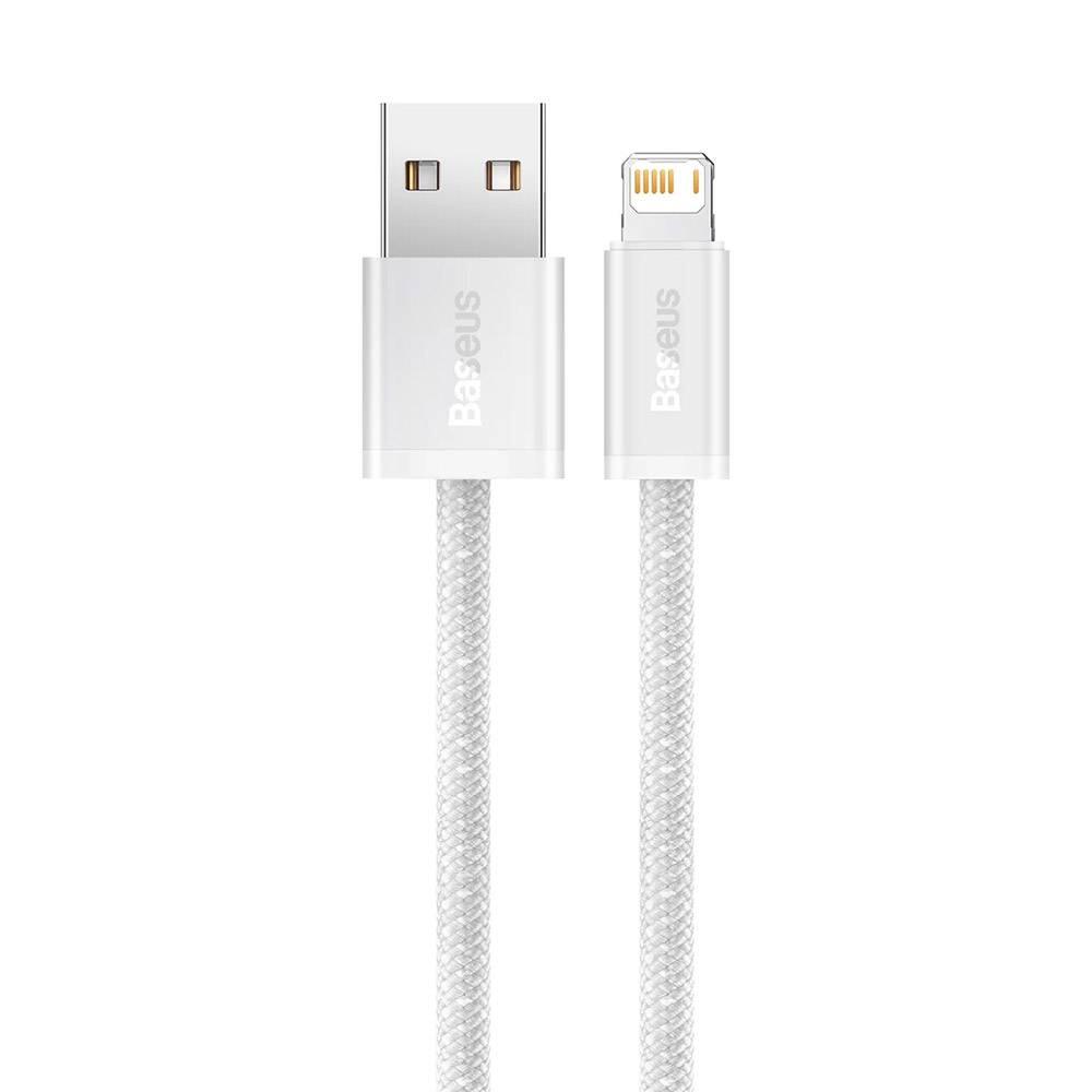 Baseus Dynamic Series Fast Charging Data Cable Usb To Ip 2.4a 1m White 2/4