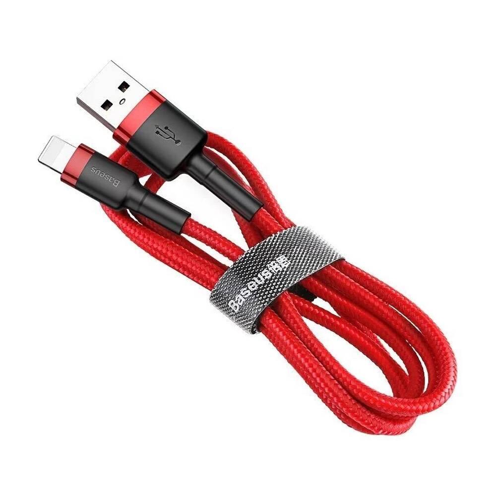 Cabo Baseus Cafule USB-A para Lightning 3m Vermelho 3/3
