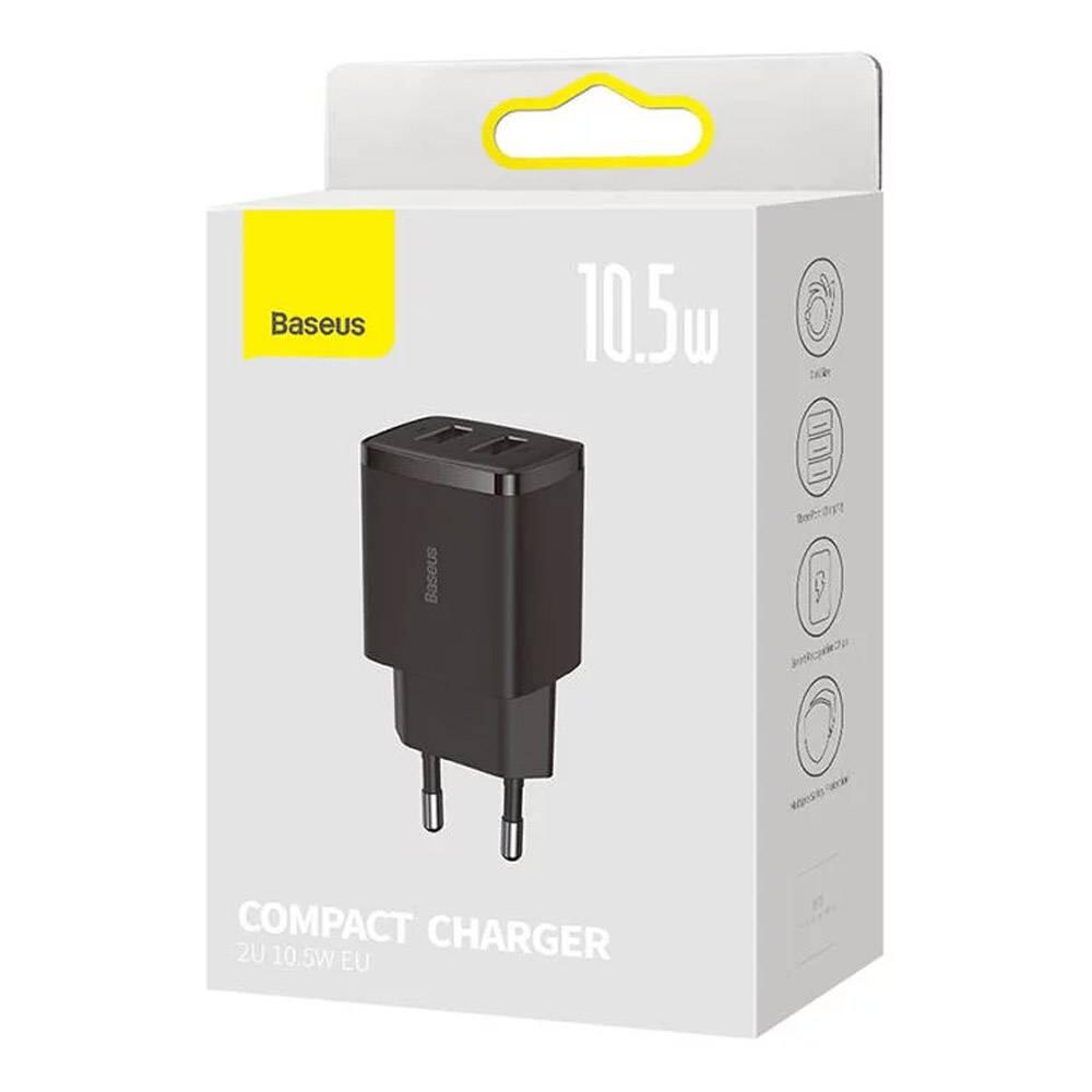 Baseus Compact Charger 2u 10.5w Eu Black 4/4