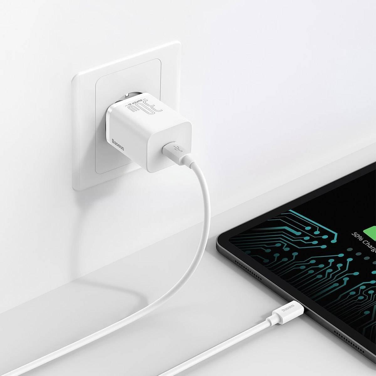 Baseus Super Si Quick Charger Ic 30w Eu White 4/5