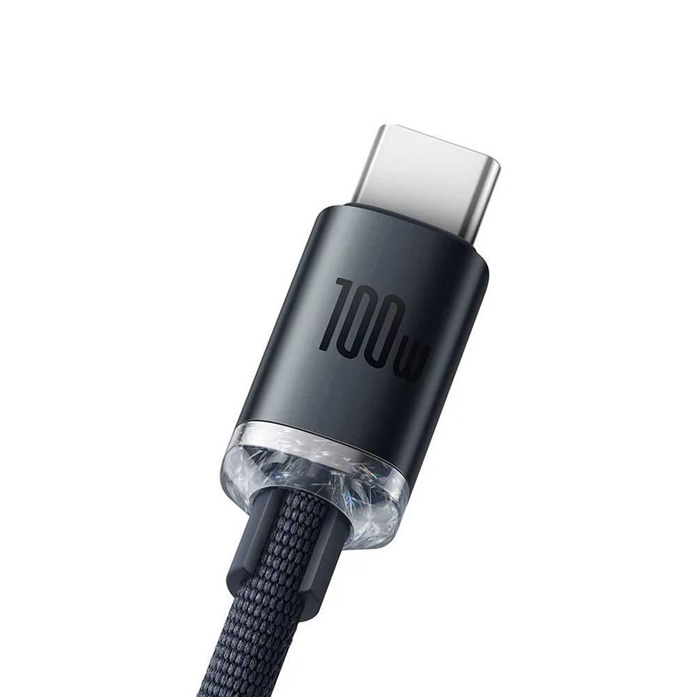Baseus Crystal Shine Series Fast Charging Data Cable Usb To Type-C 100w 2m Black 2/5