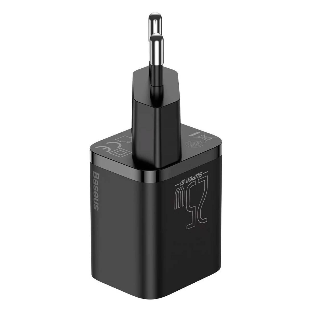 Baseus Super Si Quick Charger 1c 25w Eu Sets Black 3/4