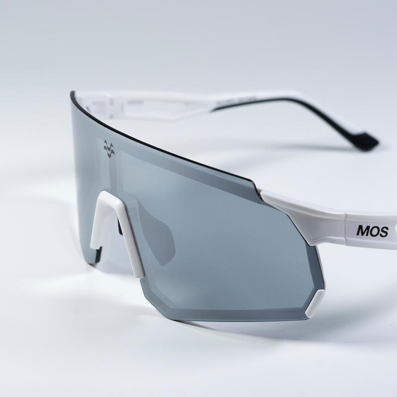 PACK LUNETTES DE SOLEIL SPORT MOS EYEWEAR MENORCA ALLWHITE + CLIP OPTIQUE