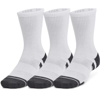 Sokken under armour performance tech 3-pack crew socks. wit. uniseks