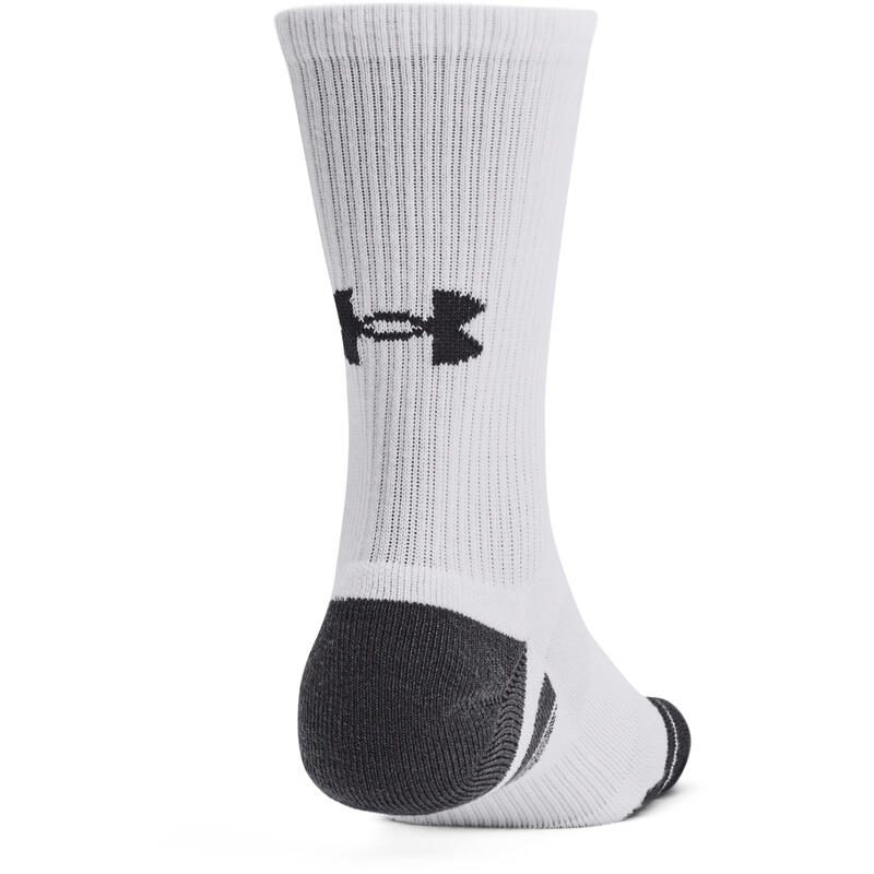 Sosete unisex Under Armour Performance Tech 3-Pack Crew, Alb