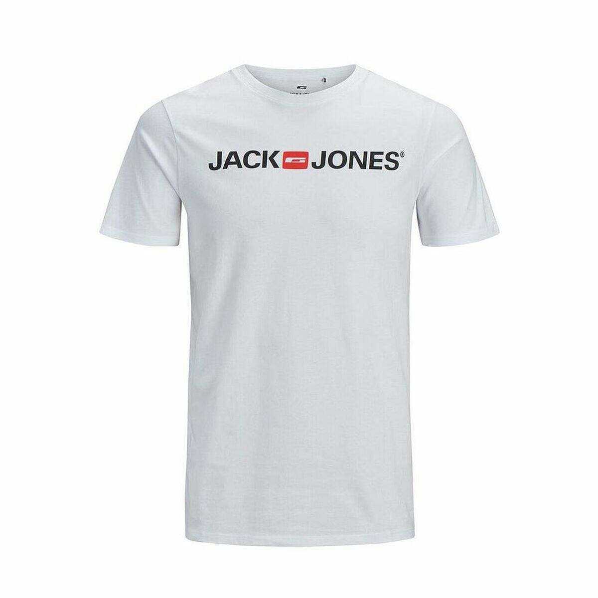 Maglia a Maniche Corte Uomo Jack & Jones  12137126  Bianco 3/5