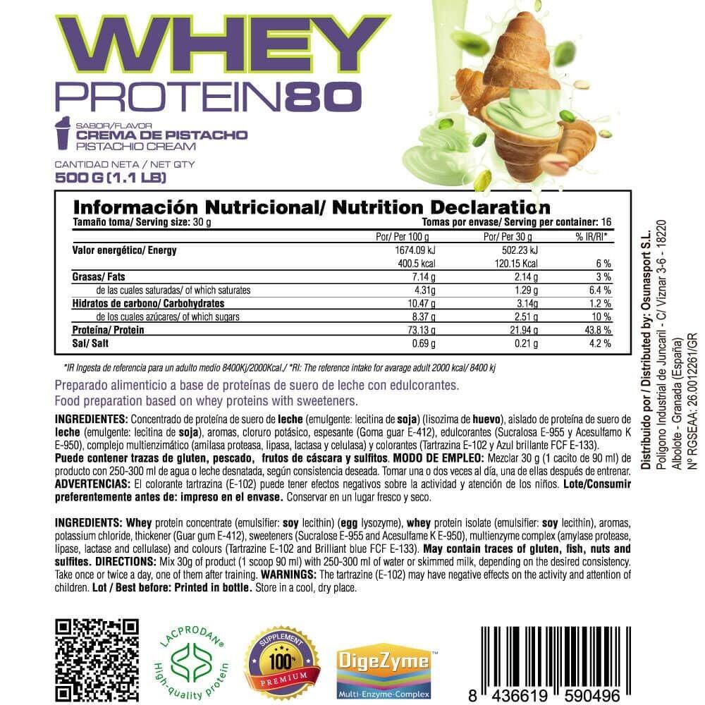 Whey Protein80 - Crema al pistacchio 500 g MASmusculo 6/6