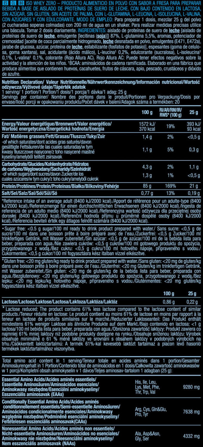 ISO Whey Zero - 500g Fresa Biotech USA 4/4