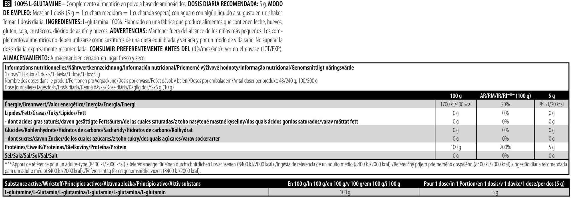 Glutamine - 100% L-glutamine (500g) 4/4