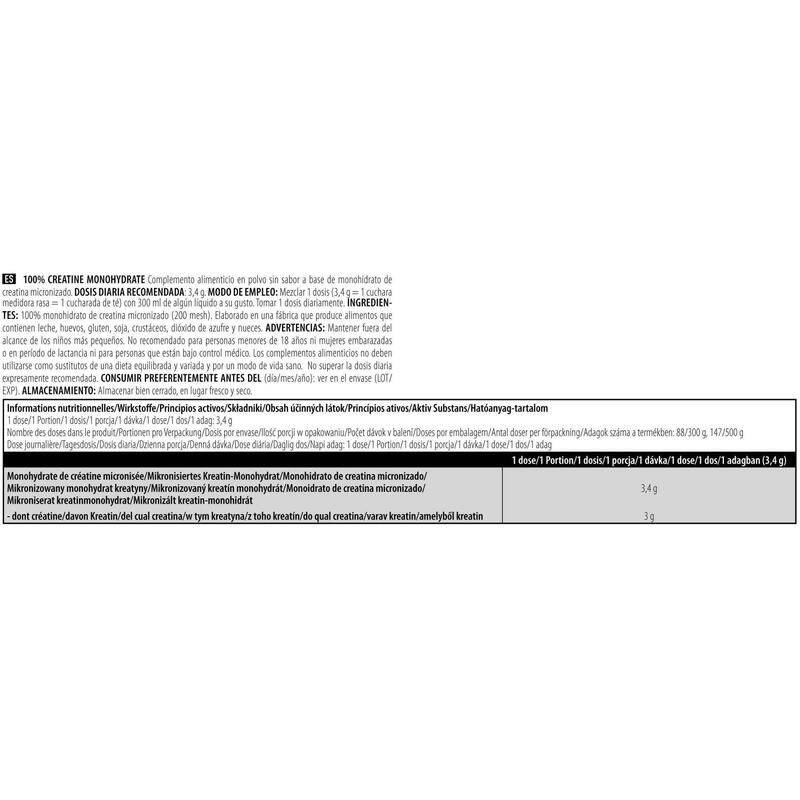 Créatine - 100% Creatine Monohydrate - Saveur neutre 300g