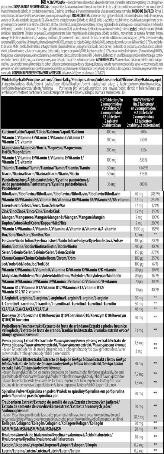 Active Woman - 60 comprimés de Biotech USA 2/3