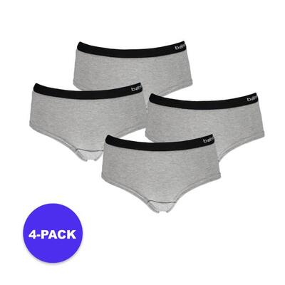 Apollo (sports) - dames hipster bamboe - grijs- maat xl - 4-pack -