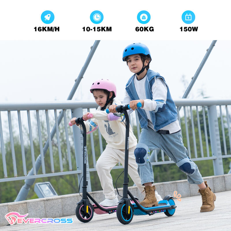 Patinete Eléctrico para Niños EVERCROSS - E6 Azul