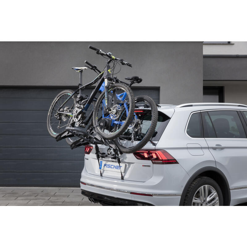 Suport auto pentru 2 biciclete, montaj pe portbagaj, Fischer