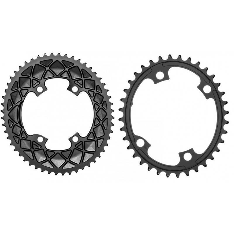 Plato Oval Compatible Shimano R9100 R8000 R7000 Absoluteblack