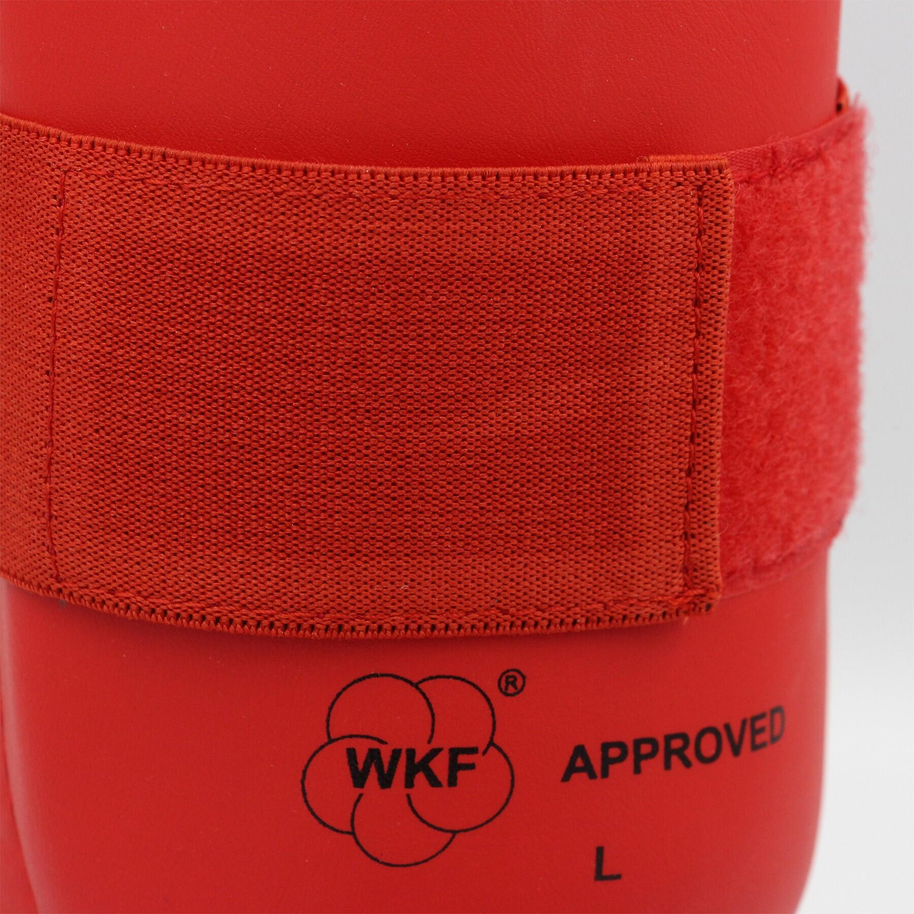 WKF Scheenbeschermer met Verwijderbare Voet - Rood 4/7