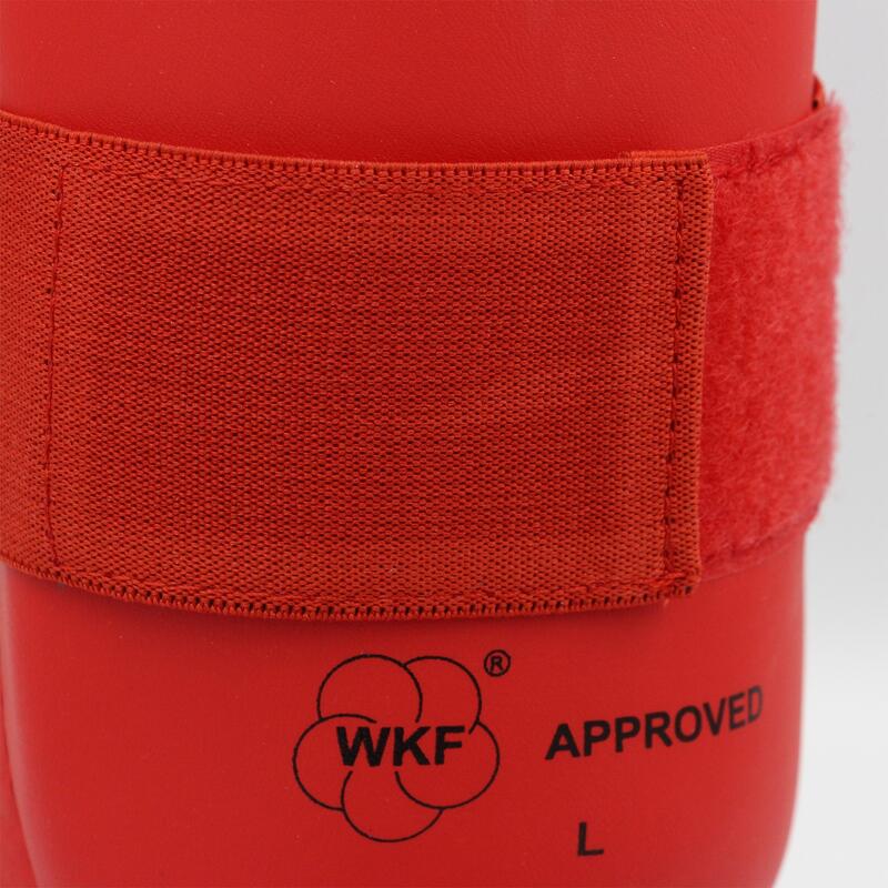 Espinilleras WKF con base extraíble - Rojo