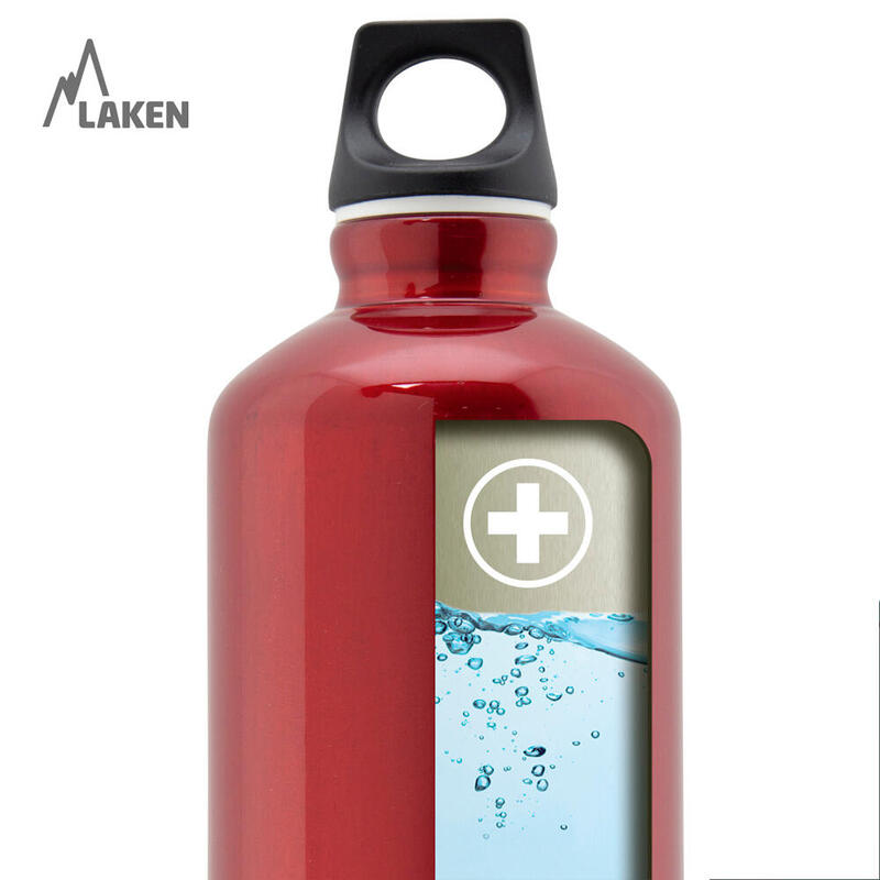 CANTIMPLORA BOTELLA ALUMINIO CAMPING LAKEN FUTURA 750 ML ROJO