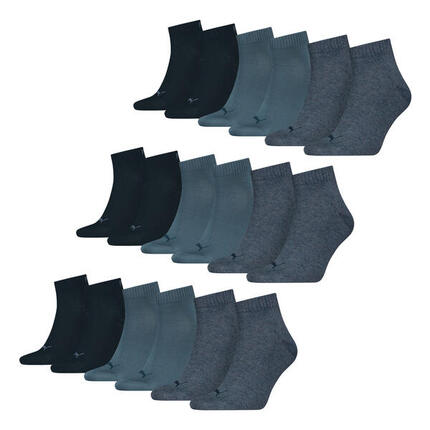 Quarter Socken 9 Paar weich komfortabel Herren Damen Unisex - Soft Cotton