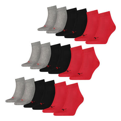 Quarter Socken 9 Paar weich komfortabel Herren Damen Unisex - Soft Cotton